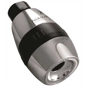 NIAGARA N2615CH Tri-Max 1-Spray 1-1/2 in. Fixed Shower Head with Adjustable Flow Rates in Chrome and Black