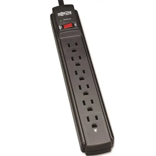 6-Outlet 6 ft. Cord 790-Joules Surge Suppressor, Black