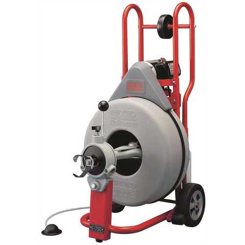 RIDGID 47047 K-750 AUTOFEED Drum Machine Drain Cleaner with C-24 AUTOFEED 5/8 in. x 100 ft. Cable and Tool Set