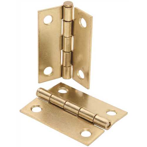 Ultra Hardware 60867 2-1/2 in. Brass Plated Square Butt Hinge - Pair
