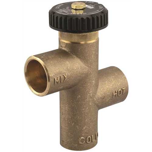 Tempering Valve, Hot Water Extender 3/4 in., Lead Free Brass, Solder End Connections