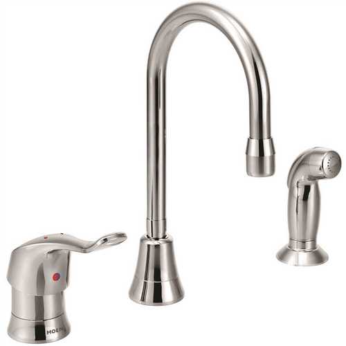 M-Bition Single Handle Side Sprayer Kitchen Faucet in Chrome