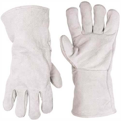 Custom LeatherCraft 2089L Large Gray Welder's Gloves Pair