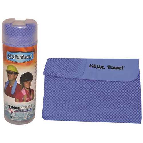 12 in. x 28 in. Evaporative Cooling Towel, Blue