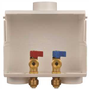 SharkBite 24763 1/2 in. Push-to-Connect x 3/4 in. MHT Brass Washing Machine Outlet Box