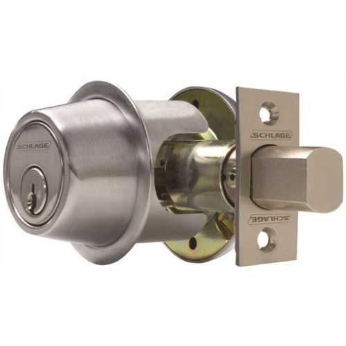 DEADBOLT, SATIN CHROME FINISH