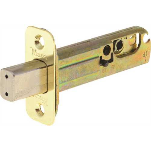 Weslock 12818X4SL Dual Option Adjustable Deadbolt Latch Satin Brass Finish