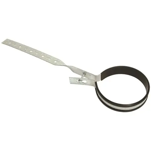 Greenfield 220-4 DWV Hanger Strap, Plastic Covered, 16-Gauge, 4 in. x 12 in Gray