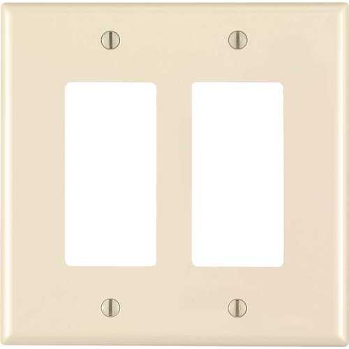 Decora 2-Gang Midway Nylon Wall Plate, Light Almond