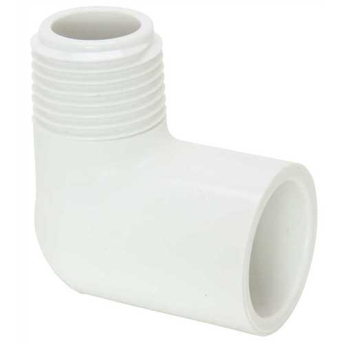 PVC SCH 40 ELBOW 90 SLIP X MIP 1/2 IN