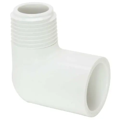 Mueller Streamline 410-007HC 3/4 in. PVC Schedule 40 90-Degree MIPT x Slip Street Elbow