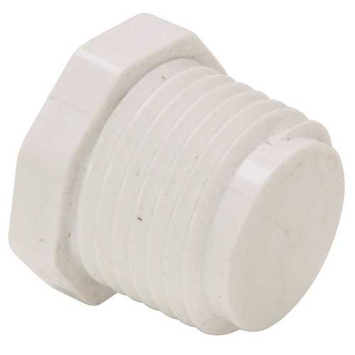 Mueller Streamline 450-005HC 1/2 in. PVC MIPT Plug Off-White