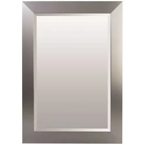 American Pride 952941B002 29 in. x 41 in. Custom Select Framed Beveled Makeup Mirror in Brushed Nickel