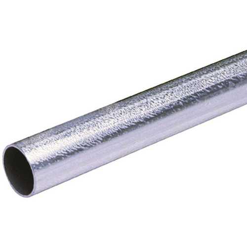 EMT Conduit, 10 ft L, Galvanized Steel, Galvanized