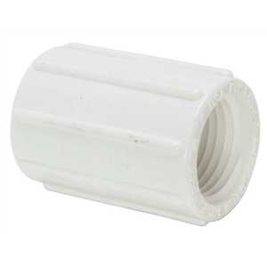 Mueller Industries 430-005HC 1/2 in. x 1/2 in. Sch. 40 PVC Pressure FPT x FPT Coupling