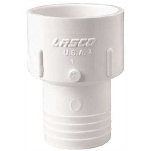 Lasco Fittings 474010 PVC SCH 40 SLIP X INSERT ADAPTER 1 IN