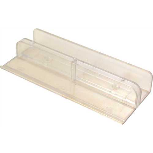 Prime-Line MP6067 1/2 in. Sliding Shower Door Bottom Guide, Clear Plastic, with Double Sided Tape Included - Pair