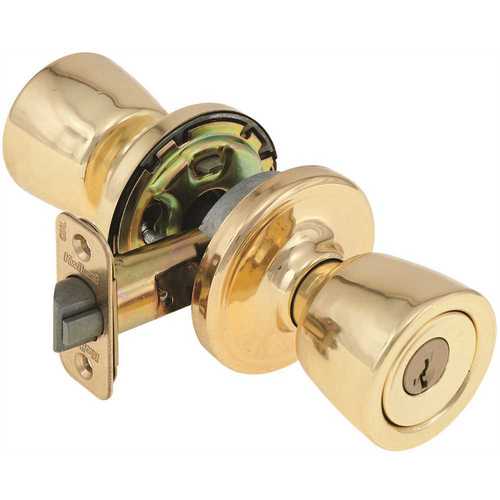 SmartKey Security Abbey Vestibule Lockset Polished Brass