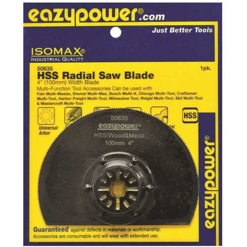 OSCILLATING HSS RADIAL SAW BLADE, 4 IN
