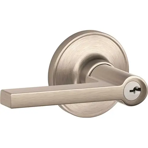 Solstics Satin Nickel Entry Lockset C Keyway Door Lever