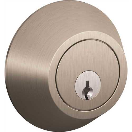 SINGLE CYLINDER DEADBOLT LOCK, SATIN NICKEL