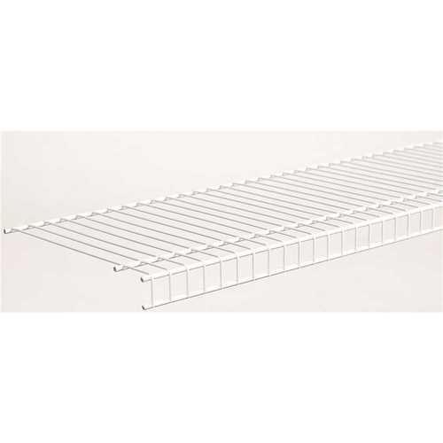 SuperSlide 12 in. D x 48 in. W x 1 in. H White Ventilated Wire Wall Mounted Shelf Kit - pack of 6