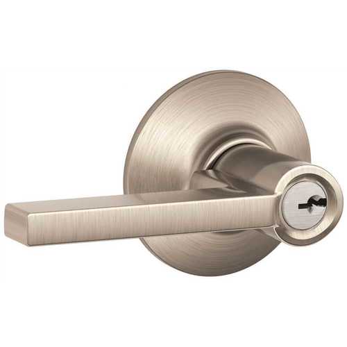 LATITUDE ENTRY LEVER LOCKSET, SATIN NICKEL, C KEYWAY