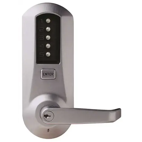 5000 EXTRA HEAVY-DUTY PUSHBUTTON LEVER LOCK, SCHLAGE C KEYWAY Satin Chrome