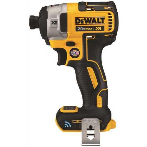 20-Volt MAX XR with Tool Connect Premium Brushless Lithium-Ion 1/4 in. Hex Impact Driver (Tool Only) Yellow