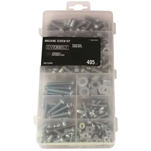 Everbilt Zinc-Plated Machine Screw Kit Metallic