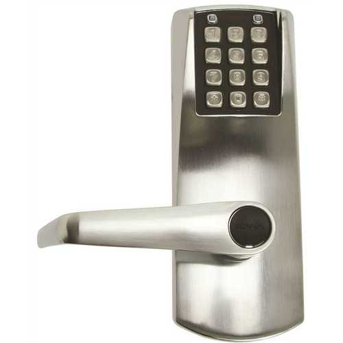 KABA PUSH-BUTTON ELECTRONIC LOCK WITH KEY OVERRIDE AND SC1 KEYWAY, CHROME FINISH