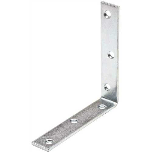 Everbilt 15215 8 in. Zinc-Plated Corner Brace Silver Pack of 15