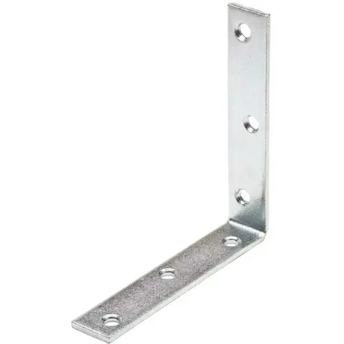 8 in. Zinc-Plated Corner Brace Silver Pack of 15