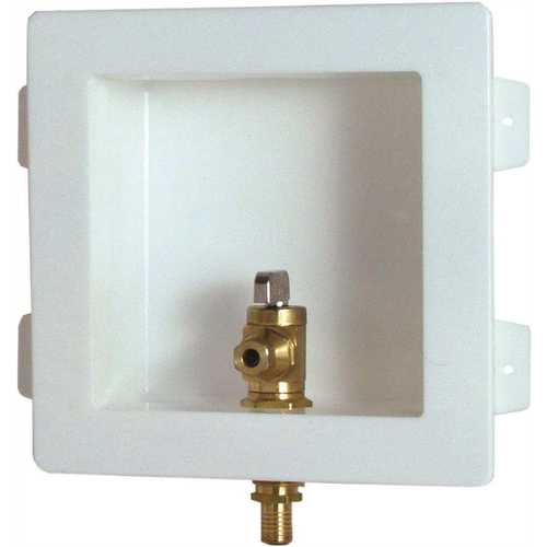 Viega 98000 PureFlow 1/2 in. Zero Lead Press outlet box, (1) 1/4 turn brass valve