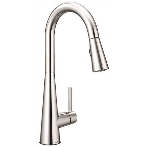 Sleek Single-Handle Pull-Down Sprayer Kitchen Faucet with Reflex and Power Clean in Chrome