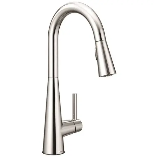 Sleek Single-Handle Pull-Down Sprayer Kitchen Faucet with Reflex and Power Clean in Chrome