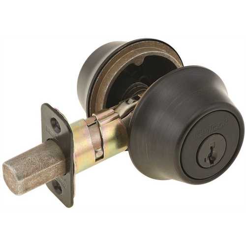 665 Series Venetian Bronze Double Cylinder Deadbolt Featuring SmartKey Security