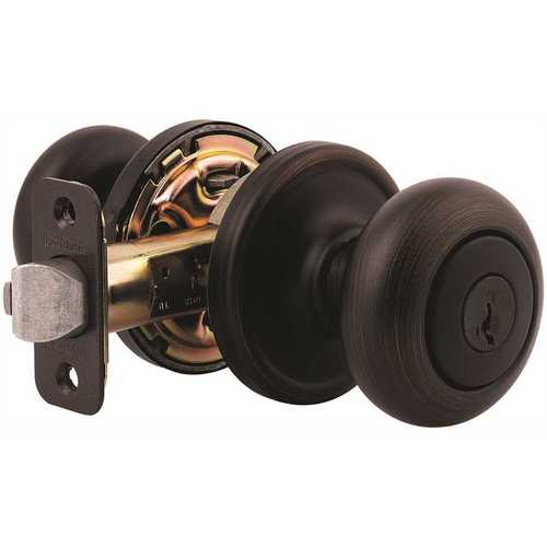 Hancock Venetian Bronze Entry Door Knob Featuring SmartKey Security