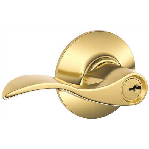 ACCENT F40 ENTRY LEVER, POLISHED BRASS