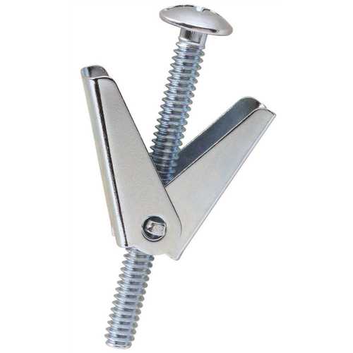 3/16 in. x 3 in. Zinc-Plated Steel Phillips Mushroom-Head Toggle Bolt Anchors - pack of 15