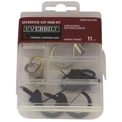 Everbilt 803384 Decorative Cup Hook Kit Metallic