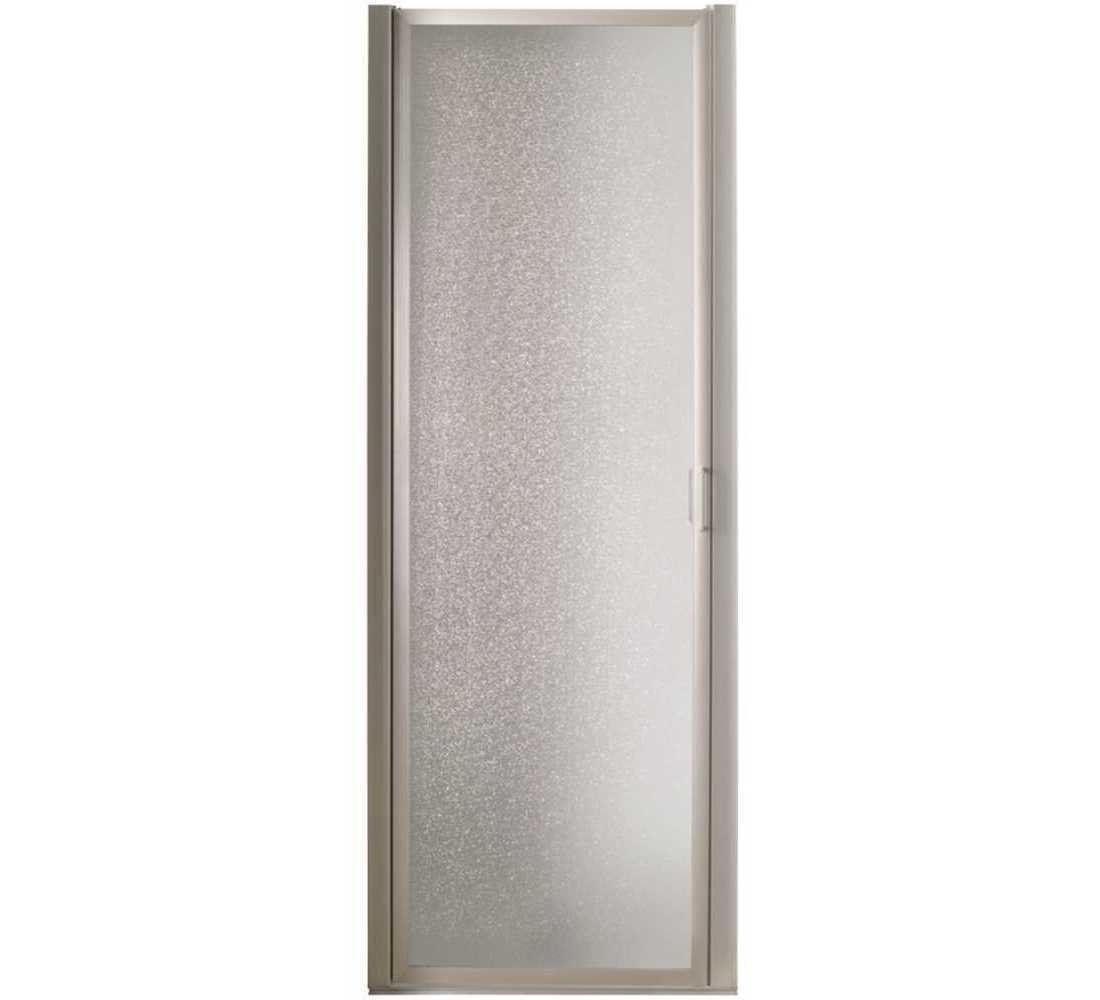 Liberty Sdkit24 Sil R 24 In X 64 In Framed Pivot Shower Door Kit In Silver With Pebbled Glass