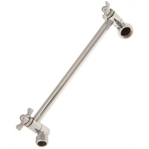 ADJUSTABLE SHOWER ARM, 1/2 IN. IPS X 11 IN., CHROME Finish