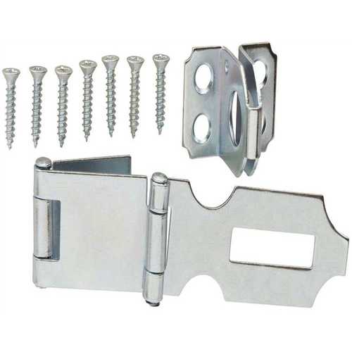 3 in. Zinc-Plated Double Hinge Safety Hasp Zinc Plated