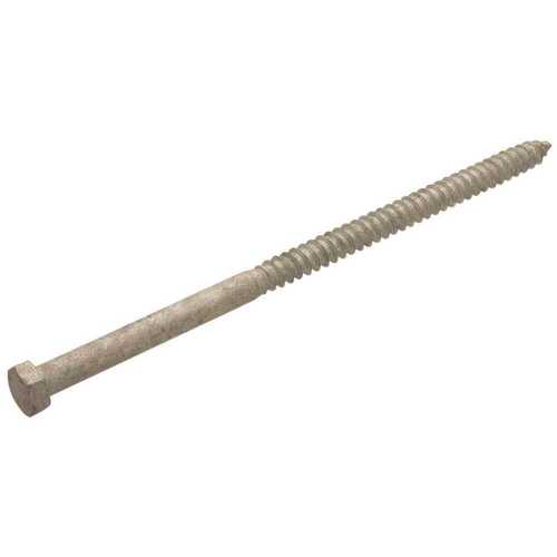 Everbilt 3/8 in. x 4 in. Hex Galvanized Lag Screw - pack of 25