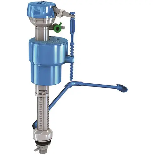 HydroClean Toilet Fill Valve, Rubber Body, Anti-Siphon: No Blue/Gray