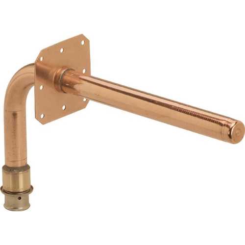 1/2 in. x 1/2 in. x 3-1/2 in. x 8 in. Brazed Copper Press 90-Degree Stub-Out with Wall Plate - pack of 25