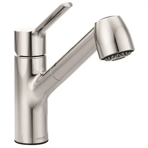 Method Single-Handle Pull-Out Sprayer Kitchen Faucet with Power Clean in Chrome