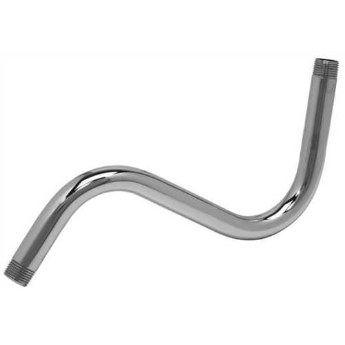 IN. SIN SHAPED SHOWER ARM 1/2 IN. MIP X 8-1/2 IN. HIGH X 10 IN Chrome