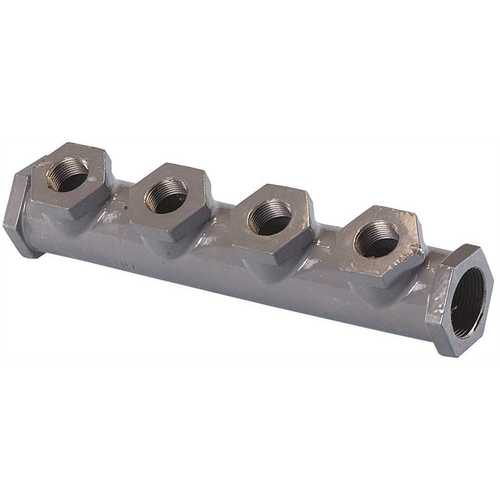 OMEGA FLEX FGPMIPC Trac Pipe 3/4 in. x 1/2 in. Poly Coated Manifold 4 Port